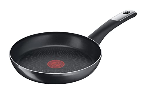 Tefal Hard Titanium Essential Bratpfanne 28 cm *+/- 0,5 cm, Antihaftversiegelung, Thermo-Signal bei idealer Brattemperatur, spülmaschinengeeignet, nicht induktionsgeeignet, Made in France, C38806