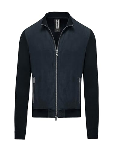 BOMBOOGIE Komb Lederjacke und Strickjacke blau JMKOMBPGSK4 INKBLUE, blau, XL