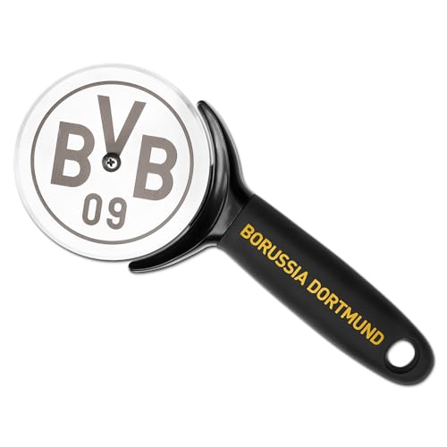 Borussia Dortmund Unisex – Erwachsene BVB Pizzaschneider, Schwarz, One Size
