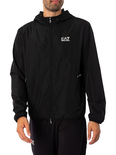 EA7 Herren leichte Logo-Jacke, Schwarz, sc schwarz, XL
