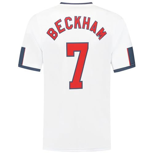 England Fußball Trikot Beckham Heim - 1998 - Jungen - Sportsachen - Geschenk - Sport t Shirt - Sportbekleidung - Größe L