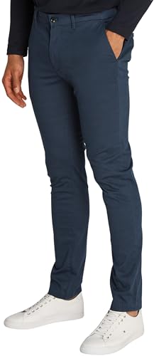 Tommy Hilfiger Herren Chino Hose Bleecker Printed Structure Slim Fit, Blau (Desert Sky), 28W/36L