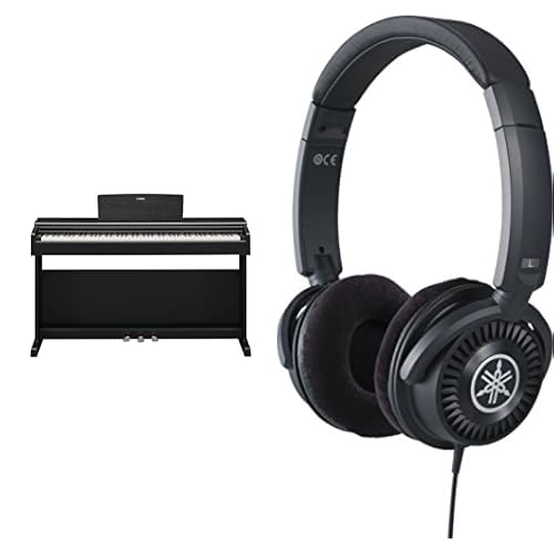 Yamaha ARIUS YDP-145 Digitalpiano — Klassisches und elegantes Heimpiano für Anfänger und Bastler, im Paket mit HPH-150-Kopfhörern