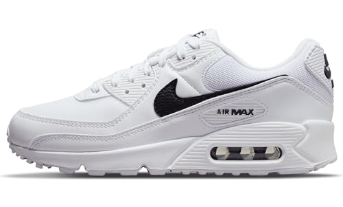 NIKE Damen WMNS Air Max 90 Sneaker, White Black White, 38 EU