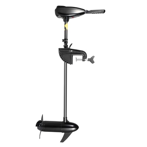 Tagtuell Außenbordmotor, Elektromotor Boot, Trolling-Motor mit LED-Batterieanzeige, Heckmotor für Salzwasser Elektro, Höhenverstellbar, Mehrere Gänge （Schubkraft: 36kg/80lbs）