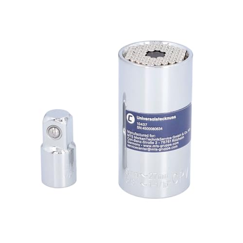 cartrend 10437 Universal Stecknuss Multi-Steckschlüssel-Einsatz Steckschlüssel Nuss 12, 7 mm (1/2 Zoll), SW 44466 mm Aus Chrom-Vanadium