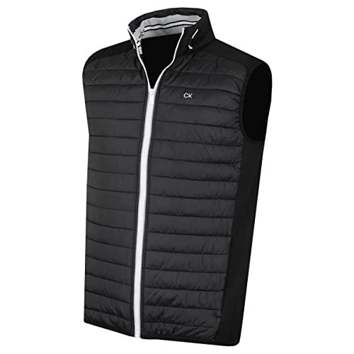 Calvin Klein Herren Hybrid Gilet - Schwarz/Silber - XL