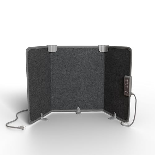 Björn&Schiller Heizpaneel, Fußheizung für Zuhause und Büro, 100×51cm, kompakt, leicht, schnelles Aufheizen, stromsparend, Infrarotheizung klein, Tischheizung, Schreibtischheizung, Infrarot Panel