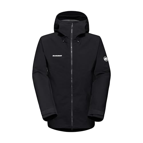 Mammut Crater IV HS Hooded Jacket Men | Leichte Jacke zum Wandern für Herren, Wasserdicht | Schwarz, XL