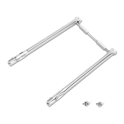 Denmay 69785 Edelstahl Grill Brenner für Weber I & II Spirit E-210, E-220, S-210, S-220 Gasgrills mit vorderen Bedienknöpfen (Modelljahre 2013 und Neuer), 304 Edelstahl Grillbrenner Ersatz