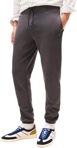 Tommy Jeans Herren TJM Slim S Flag Sweatpant EXT DM0DM20473 Sweatpants, Grau (Washed Black), L, Grau (Washed Black), L