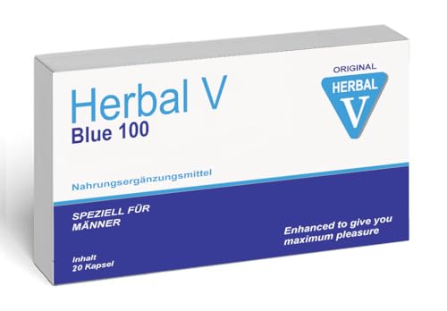 Herbal Blue 100 - für erwachsene Männer - stark & hochdosiert - 20 Stück im Blister