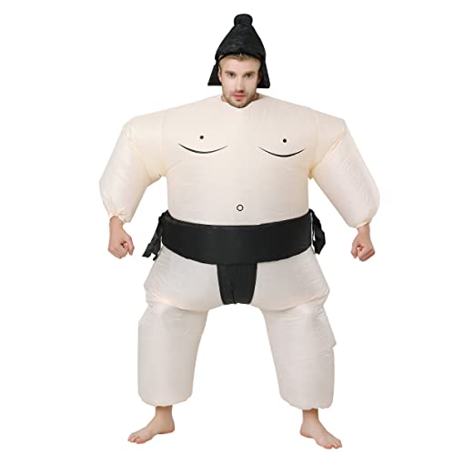 FXICH aufblasbares Kostüm für Erwachsene,aufblasbares Sumo-Kostüm für Halloween,Sumo-Ringer aufblasbar,Sumo-Kostüm für Erwachsene, Aufblasbare Kostüme für Erwachsene