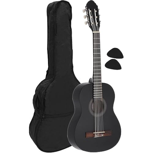 Juan Miguel Navarrez Konzertgitarre, klassische Gitarre, 1/2 schwarz, inkl. Tasche