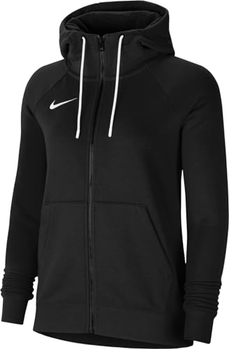 Nike Damen Nk Flc Park20 Fz Hoodie Sweatshirt, Black/White/White, S EU