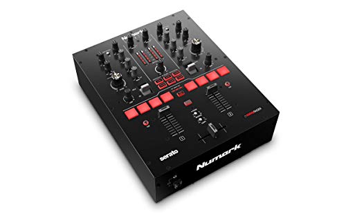 Numark Scratch - Zweikanal DJ Scratch Mixer mit Serato DJ Pro, Innofader Crossfader, DVS-Lizenz, 6 Direktzugriffseffektwählern und Performance Pads