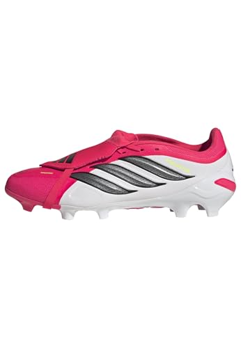 adidas Unisex Predator League Fold-Over Tongue Firm Ground Football Boots, Lucid red/core Black/FTWR White, 39 1/3 EU