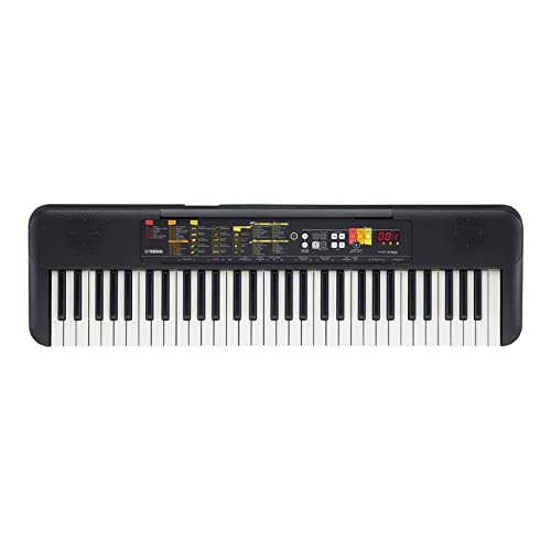 YAMAHA PSR-F52 digitales Keyboard in schwarz, kompakte digitale Tastatur für Anfänger mit 61 Tasten, 144 Instrumentenstimmen und 158 Begleitstile, 920 mm × 266 mm × 73 mm