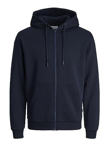 JACK & JONES Male Kapuzenpullover mit Reißverschluss Einfarbig Kapuzenpullover mit Reißverschluss