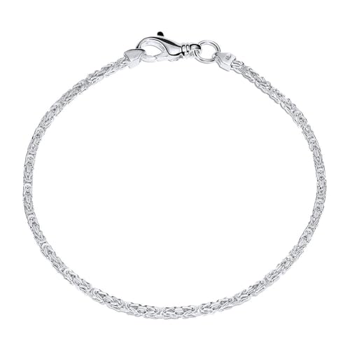 Unisex Königsarmband 925er Silber 2mm breit KA0020 (Länge: 19cm)