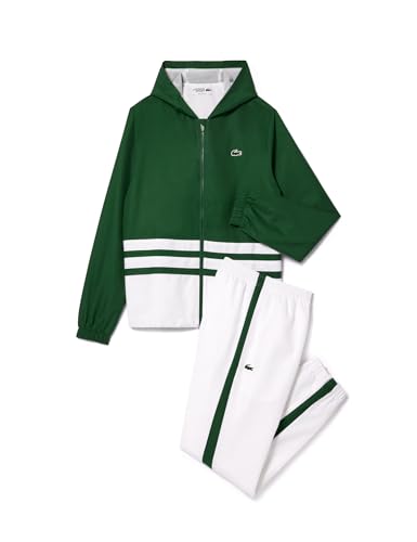 Lacoste SPORT - Herren Sportanzug, Grün/Weiß/Grün, XS