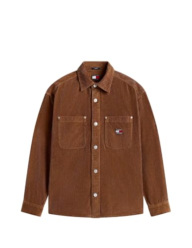 Tommy Hilfiger TJM RLX Washed Cord Shirt EXT Herren Hemd, Braun, S