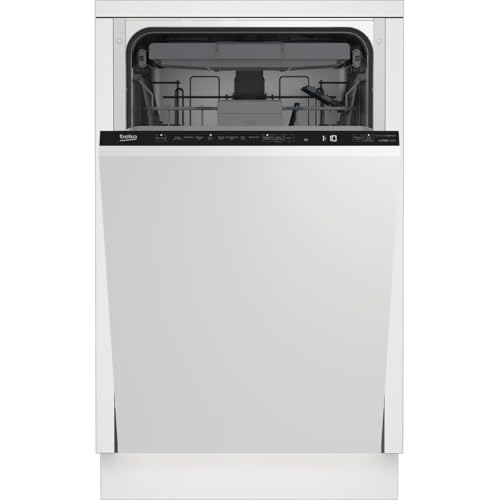 Beko BDIS38120Q Einbau-Geschirrspüler 45 cm vollintegriert, für 11 Maßgedecke, 3 Spülebenen, 6 Temperaturen, 8 Programme, Hygiene-Programm, AquaIntense, Quick&Clean