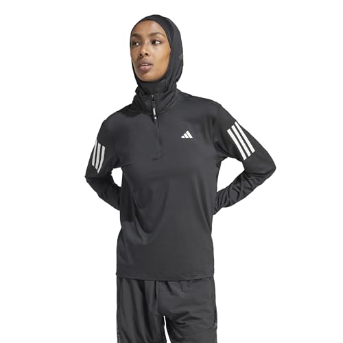 adidas Damen Own The Run Half-Zip Jacket Sweatshirt, Black, M