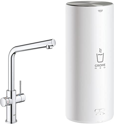 Grohe Red Kochendwasserhahn mit L-Auslauf und Kombikessel Chrom