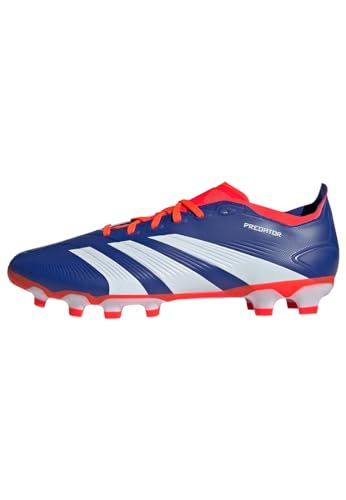 Adidas Unisex Predator League Football Boots Multiground, Lucid Blue/Cloud White/Solar Red, 42 EU