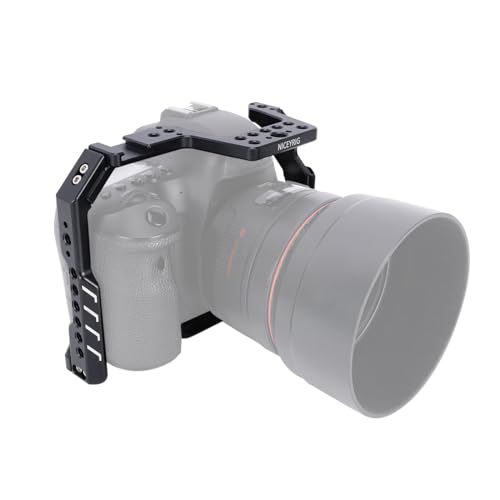 NICEYRIG Kamerakäfig für Canon EOS 6D / EOS 6D Mark II mit NATO Rail Cold Shoe Schnellwechselplatte für ARCA-Swiss Tpye