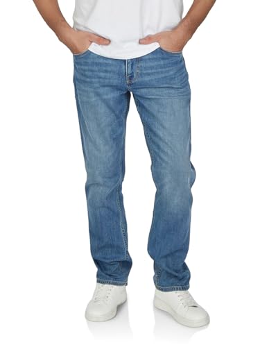 TOM TAILOR Jeans Herren Stretch Regular Fit Josh Jeanshose Hose Denim, Länge:32L, Farbe:Stone Blue Denim (10141), Weite:40W