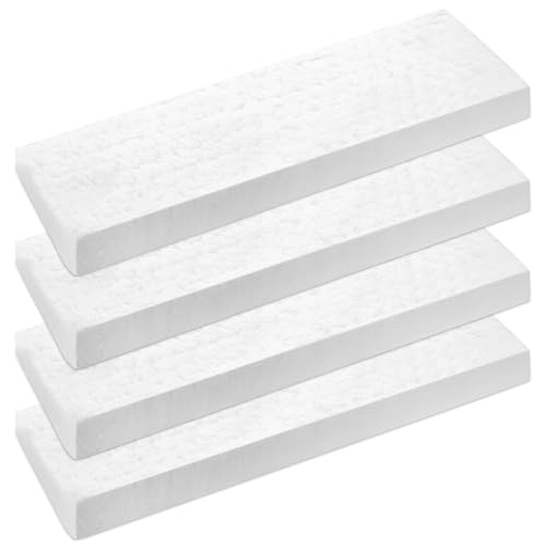 4 Stück Keramikwolle für Bioethanol Tischkamin, Keramik Schwamm Glaswolle Keramik Wolle, Keramikschwamm für Bio Ethanol-kamine Kaminofen Indoor Gel Tischkamin Ceramic Wool Sponges(300x100x25mm)