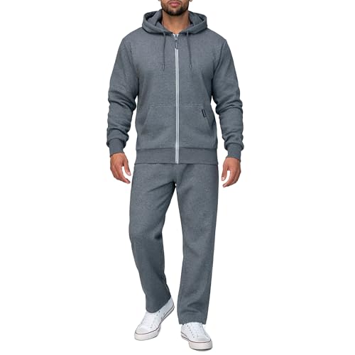 Basisstoff Laufforest Herren Jogging Anzug Dunkelgrau Gr. XL