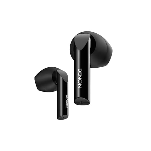Denon AH-C500W True Wireless In-Ear-Kopfhörer, wasserresistente Bluetooth-Kopfhörer mit eingebautem Mikrofon - Schwarz