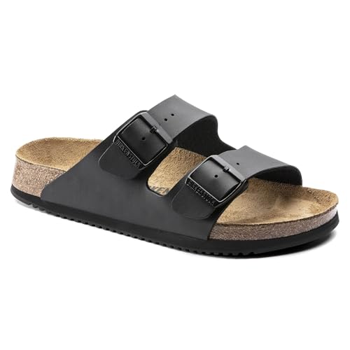 Birkenstock Sandale Arizona, Superlauf, Birko-Flor, schwarz, normal, Größe 41 1018222-41 (Pantolette Schuh Halbschuh Latsche Zweischnaller Berufsschuh Schuhe Birki Arizona Slipper Pantoffel)