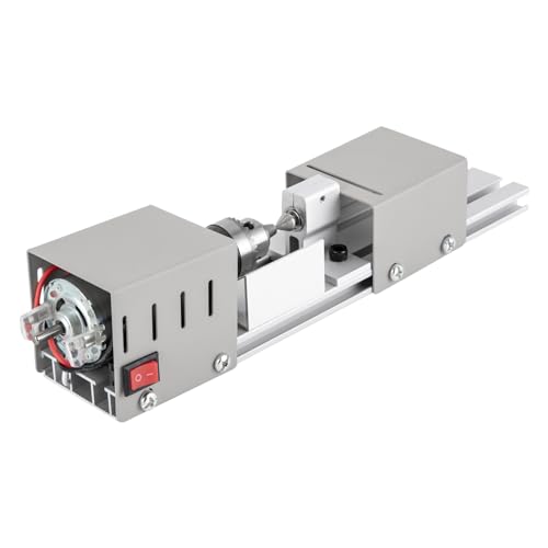 100W Metalldrehmaschinen Mini Drehmaschine Metall Tischdrehmaschine, Metall Kleine Drehbank für Metall Tischdrehbank Mini Drechselmaschine,Holzdrehmaschine,für die Verarbeitung von Holz
