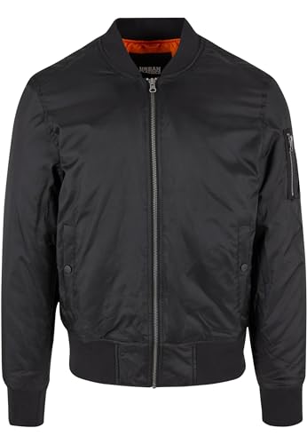 Urban Classics Herren Pánská bunda Basic Bomber Jacke, Schwarz (Black 7), L EU