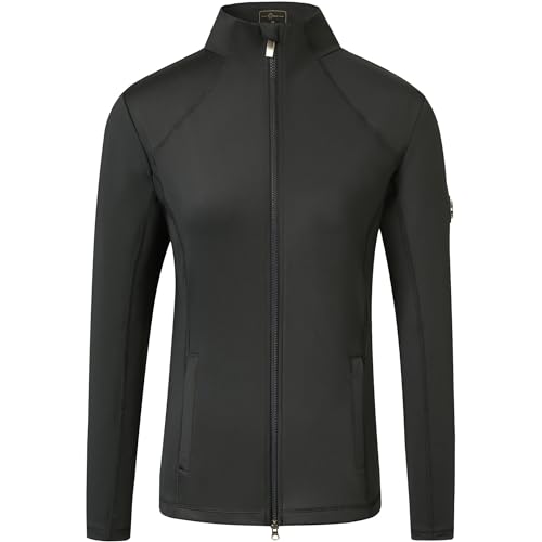 Covalliero - Damen Reitjacke Anniversary – Reiterjacke mit 2-Wege-Reißverschluss – Sportjacke mit 4-Wege-Stretch & 2 Taschen – Stretchjacke – Reitbekleidung in Graphite & Größe M