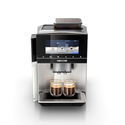 SIEMENS Kaffeevollautomat EQ900 TQ905D03, App-Steuerung, Full-Touch Display, Barista-Modus, Geräuschreduzierung, bis zu 10 Profile, Premiummahlwerk, automatische Dampfreinigung, 1500 W, edelstahl