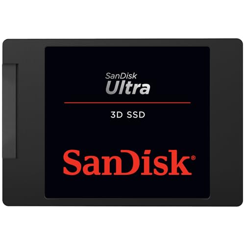 SanDisk Ultra 3D SSD 2 TB SSD interne SSD Festplatte (SSD intern 2,5 Zoll, stoßbeständig, 3D NAND-Technologie, n-Cache 2.0-Technologie, 560 MB/s Übertragungsraten) Schwarz