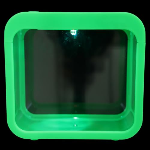 UPKOCH Kleines Betta Aquarium aus Kunststoff mit Abnehmbarer LED Beleuchtung Kleiner Fischzuchttank für Hydrokultur und Selbstgemacht Mikrolandschaften Aquarium mit Licht für Wohnung