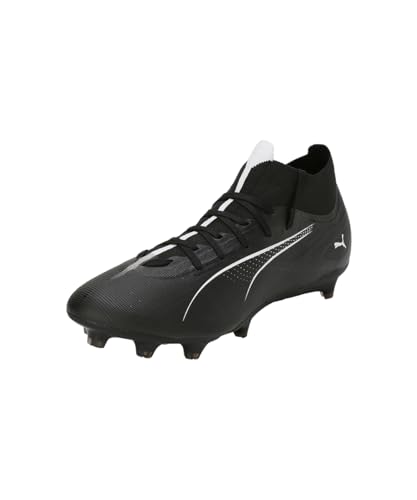 Puma Unisex Adults Ultra 5 Match+ FG/AG Soccer Shoe, Puma Black-Puma White, 42 EU