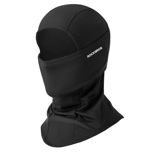 ROCKBROS Sturmhaube Balaclava Skimaske Winddicht Warm für Fahrrad Ski Motorrad Winter Unisex Einheitsgröße, Schwarz