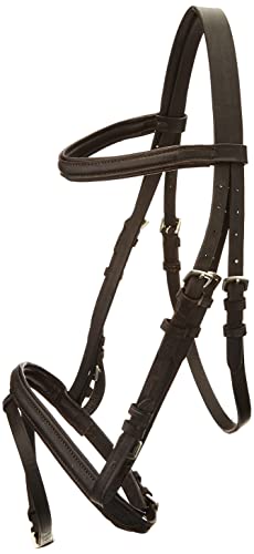 Covalliero Trensenzaum Standard, Zaumzeug, Reitzaum, braun, Leder, Metall, Pony, Pferd, verstellbar, inkl. Gurtzügel