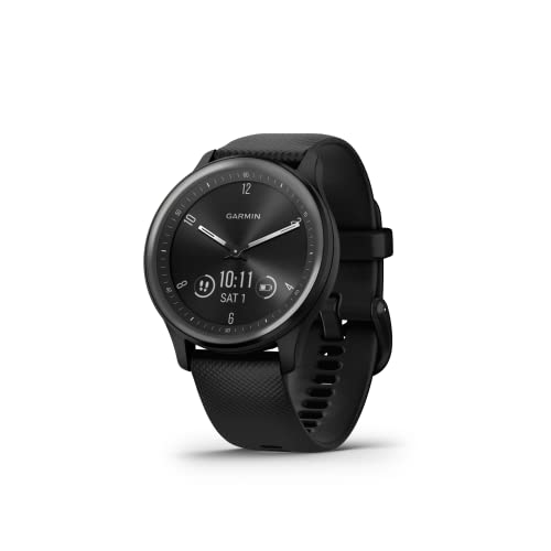 Garmin vívomove Sport – Hybrid-Smartwatch mit analogen Zeigern und Touchdisplay, Fitness-/Gesundheitsfunktionen, Schlafanalyse, GarminPay, Benachrichtigungen und bis zu 5 Tage Akkulaufzeit
