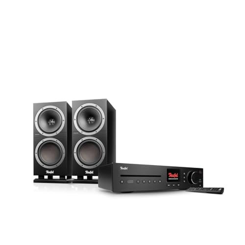 Teufel Theater 500S KOMBO 2 Stereo Sound System- HiFi Stereo Lautsprechersystem mit Bluetooth aptX, WLAN, Premium Sound, DAB+ Digitalradio, CD-Receiver - schwarz