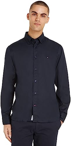Tommy Hilfiger CORE FLEX POPLIN RF SHIRT Freizeithemden Herren, Blau (Desert Sky), XXL