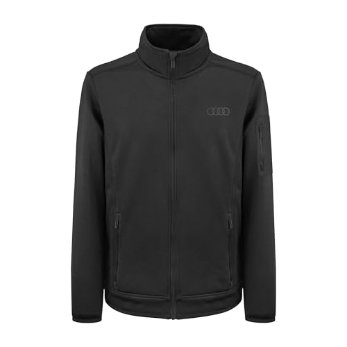 Audi Herren Jacke mit Innenfleece (DE/NL/SE/PL, Alphanumerisch, L, Regular, Regular, Schwarz)