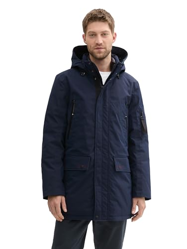 TOM TAILOR Herren Artic Parka mit abnahmbarer Kapuze, 10668 - Sky Captain Blue, XL